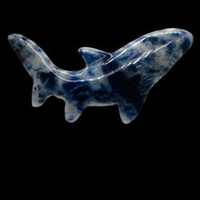 Load image into Gallery viewer, Shark Hand Carved Sodalite Figurine | 1 Figurine | | 1 3/4 x 1 1/2 | Blue, White
