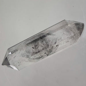 Quartz Shaman Double Terminated 41cts Crystal Point | 42x10mm | Clear, Included|