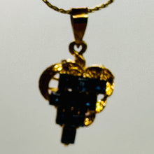 Load image into Gallery viewer, Sapphire Gemstone Vermeil Pendant Necklace | Blue | 1 inch long | 1 Pendant |
