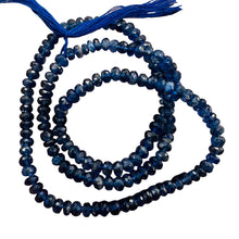 Load image into Gallery viewer, Blue Kyanite AA Gem Quality Briolette Beads 4x3mm 63ct Strand 145 Beads
