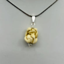 Load image into Gallery viewer, Hear No, See No, Speak No Evil Monkey Mammoth Bone Sterling Silver Pendant
