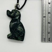 Load image into Gallery viewer, Kambaba Jasper Puppy Dog Pendant Necklace | 3/4&#39; Long| Black, Green | 1 Pendant|
