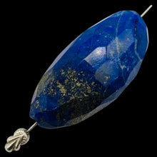 Load image into Gallery viewer, Blue Lapis Lazuli Designer Cut Pendant Bead 100ct 44x21x15mm

