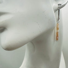 Load image into Gallery viewer, Pink Mother of Pearl Sterling Silver Earrings with Spiral Hook | 1 3/4" Long |
