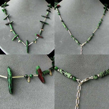 Load image into Gallery viewer, Designer Original Ruby Zoisite Drop Sterling Silver 20-24 inch Necklace 6336
