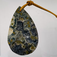 Load image into Gallery viewer, Druzy Ocean JasperTeardrop Pendant Bead | 55x35x8mm | Green Crystal | 1 Bead |
