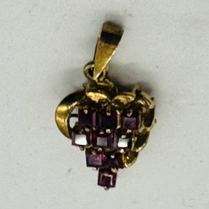 Ruby Gemstone Vermeil Pendant Necklace | Red | 1 inch long | 1 Pendant |