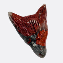 Load image into Gallery viewer, Red Jasper Carving Wolf Head Pendant Bead | 40x30x10mm | Red | 1 Bead |
