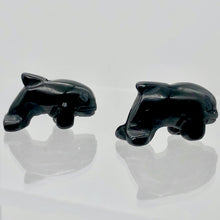 Load image into Gallery viewer, Onyx Orca Whale Animal Figurine Worry Stone | 23x12.5x8mm | Black
