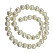 Load image into Gallery viewer, Heavenly Cream White Fresh Water Pearl Strand | 9.5 to 10mm | 42 Pearls |
