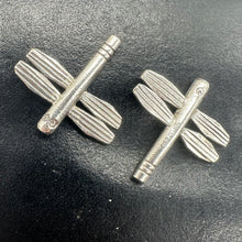 Load image into Gallery viewer, Fluttering Thai Hill Tribe Silver Dragonfly 26.5x26.5x5mm Bead 5447
