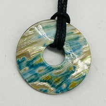 Load image into Gallery viewer, AAA Natural Abalone Pi Circle Pendant Necklace | 1.5" (Abalone Disc) |

