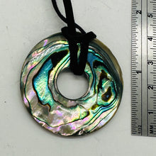 Load image into Gallery viewer, AAA Natural Abalone Pi Circle Pendant Necklace | 1.5" (Abalone Disc) |
