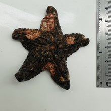 Load image into Gallery viewer, Hand Carved Mica Quartz Starfish Pendant Bead | 67x65x10mm | Brown, Pink |
