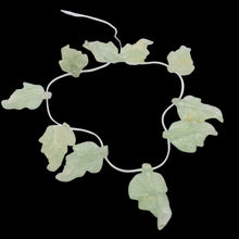 Load image into Gallery viewer, Carved Green Prehnite Leaf Briolette Bead Strand 109886D
