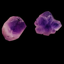 Load image into Gallery viewer, Amethyst Natural Crystals Parcel | 25x19x16 and 22x21x18mm | Purple | 2 Beads
