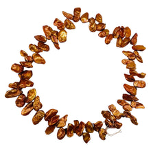 Load image into Gallery viewer, Burning Orange 'Corn Flake' Keishi Pearl Strand | 12x5mm to 16x7x4mm |
