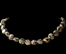 Load image into Gallery viewer, Rare Dalmatian Jasper Coin Bead 8 inch Strand 008459C
