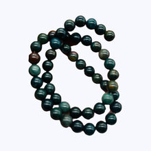 Load image into Gallery viewer, Bloodstone, Heliotrope Round Bead Strand | 8mm | Green, Red | 47 Beads |
