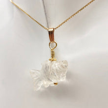 Load image into Gallery viewer, Quartz Koi Fish Pendant Necklace | Semi Precious Stone Jewelry | 14k Pendant
