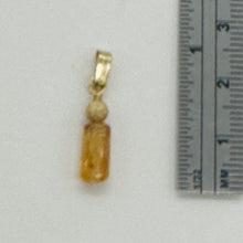Load image into Gallery viewer, Topaz Precious Faceted Crystal Drop 14K Gold Filled Pendant | 1&quot; Long | Orange |
