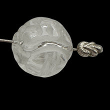 Load image into Gallery viewer, Dragon Long Life Carved Quartz Round Pendant Bead | 18mm | Clear | 1 Bead |
