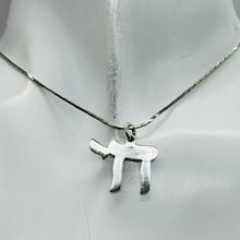 Load image into Gallery viewer, Chai Sterling Silver Symbol Pendant Charm | 7/8&quot; Long | Silver | 1 Pendant |
