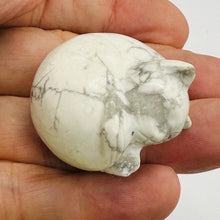 Load image into Gallery viewer, Sleeping Kitty Cat Carved Figurine 41mm Animal | 41x38x22mm | White. Gray
