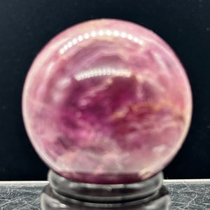 Lepidolite Purple Mica 138g Sphere | 1 3/4 in | Purple, White | 1 Specimen |