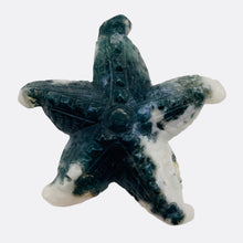 Load image into Gallery viewer, Tree Agate Carved Starfish Pendant Bead | 60x57x12mm | Green White | 1 Bead |
