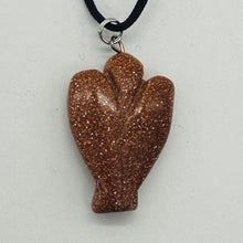 Load image into Gallery viewer, Goldstone Angel Pendant Necklace | 3/4&#39; Long | Red, Gold | 1 Pendant Necklace |
