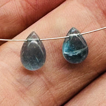 Load image into Gallery viewer, Rare 2 Seafoam Fluorite Pear Briolette Beads 9989
