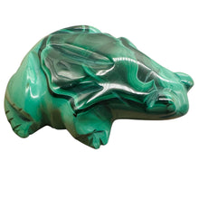 Load image into Gallery viewer, Malachite 66g Gemstone Carving Frog Figurine | 1 Specimen | | 56x47x15mm | Green
