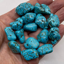 Load image into Gallery viewer, Turquoise Howlite Nugget Bead Strand 110171D
