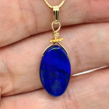 Load image into Gallery viewer, Royal AAA Lapis Lazuli 14K Gold Filled Wire Wrap Pendant! | 1 1/4&quot; Long |
