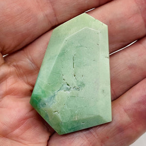 Chrysoprase 21g Freeform Pendant Bead | 48x32x10mm | Green | 1 Pendant Bead |