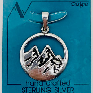 Mountain Peaks Sterling Silver Charm | 1 1/4" Long | Silver | 1 Pendant |