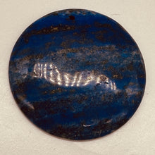 Load image into Gallery viewer, Natural Lapis Lazuli 50mm Disc Pendant Bead Blue Pyrite Afghanistan Gemstone
