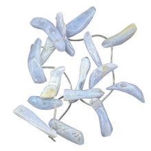 Load image into Gallery viewer, Blue Chalcedony Natural Beads 95g Strand | 47x7 to 45x7mm | 16 Beads |
