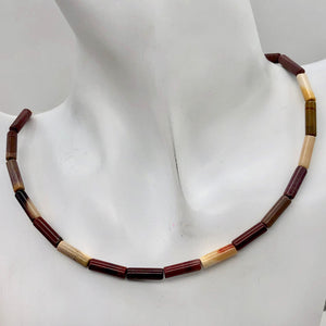 Hot Australian Mookaite 13mm Tube Bead Strand 109544