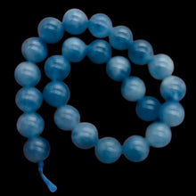 Load image into Gallery viewer, Aquamarine AAA Round 8mm Bead Half Strand | 8&quot; Long | Blue | 25 Beads |
