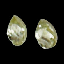 Load image into Gallery viewer, Natural .49cts Canary Diamond 4x2.75mm Briolette Beads Pair 6120
