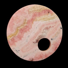 Load image into Gallery viewer, 1 Natural Lacy Pink Rhodochrosite 50mm Pi Circle Pendant
