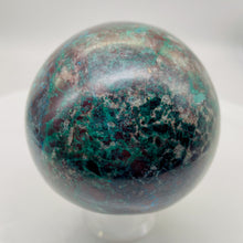 Load image into Gallery viewer, Chrysocolla 418g Sphere | 2 1/2&quot; | Green Blue Tan | 1 Collector&#39;s Item |
