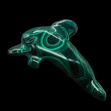 Load image into Gallery viewer, Dolphin 75g Malachite Carved Gemstone Figurine| 76x47x20mm | Green | 1 Specimen|

