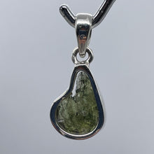 Load image into Gallery viewer, Moldavite 10.99ct Sterling Silver Teardrop Pendant | 1&quot; Long | Green | 1 Pendant
