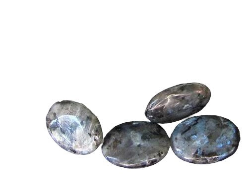 4 Beads of Speckled Grey Labradorite 20x15mm Oval Pendant Beads 9556