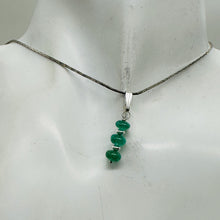 Load image into Gallery viewer, Emerald AAA Gemstone Pendant with Sterling Silver Findings| 3/4" Long |
