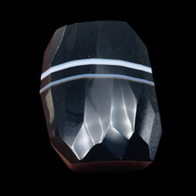 Load image into Gallery viewer, Onyx Flat Faceted Rectangular Pendant Bead | 50x48x14mm | Black White |
