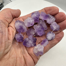 Load image into Gallery viewer, Amethyst Natural Crystals 8&quot; Strand | 29x27x15 to 18x17x12mm | Purple| 14 Beads|
